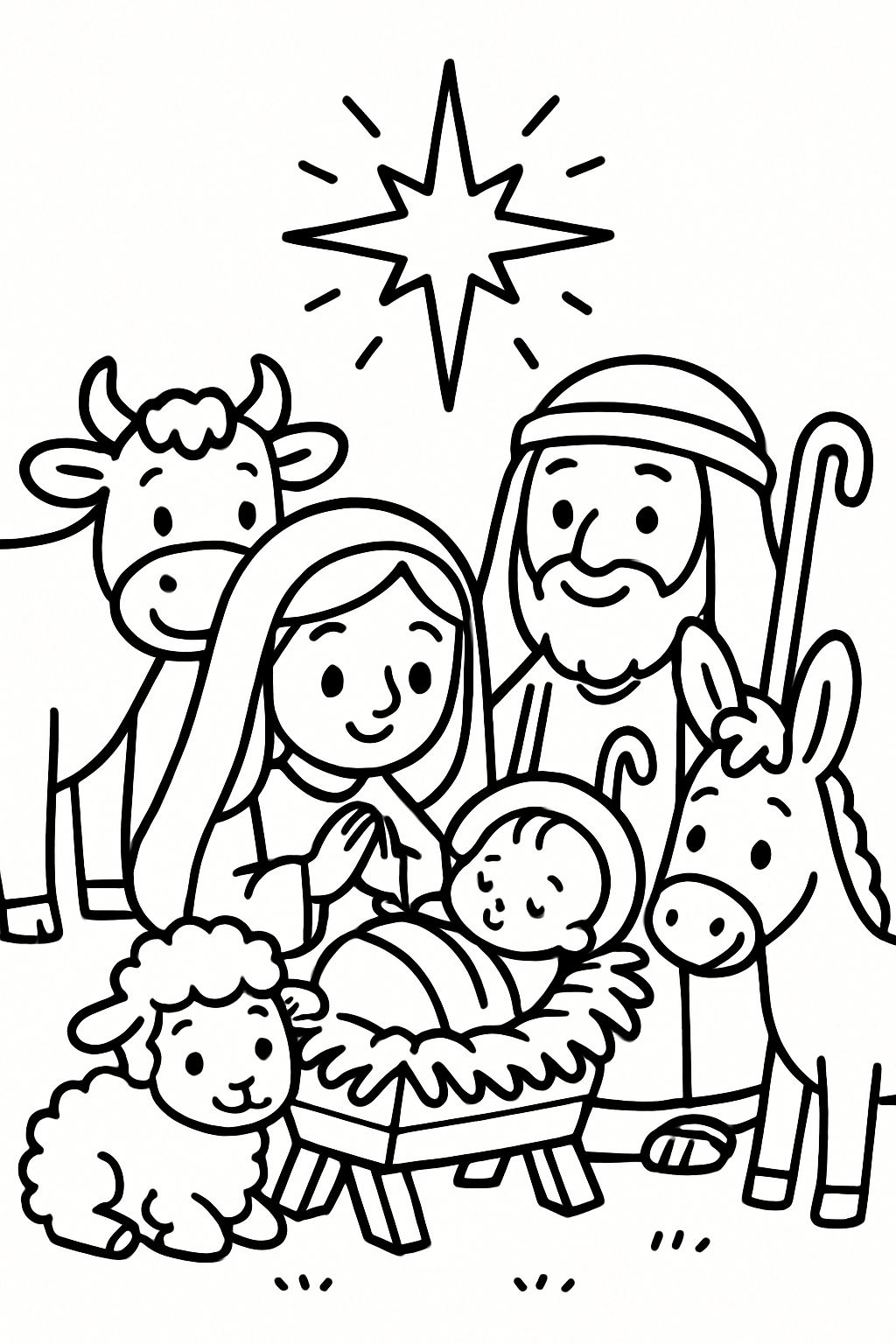 Desenho do Nascimento de Jesus